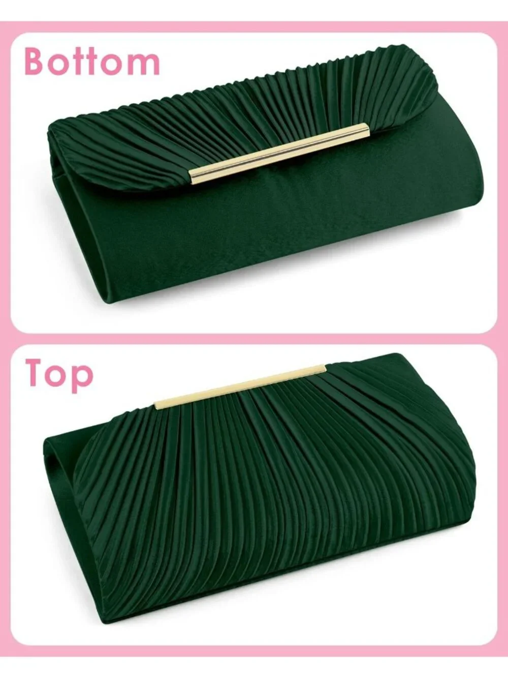 👜Women's Green Evening Handbags for Formal Wedding Party Prom Shoulder Bags